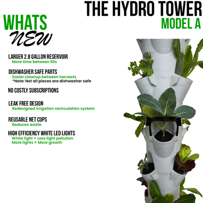 Just Released! The Hydro Tower® Model A Hydroponic Gardening Tower for 18 Plants